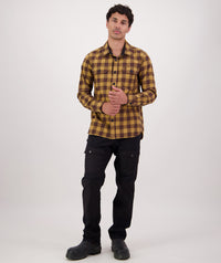 Taranaki Tailor LS Shirt in Espresso/Cashew