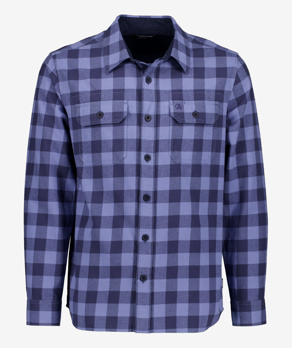 Taranaki Tailor LS Shirt in Bluebird/Mood Indigo