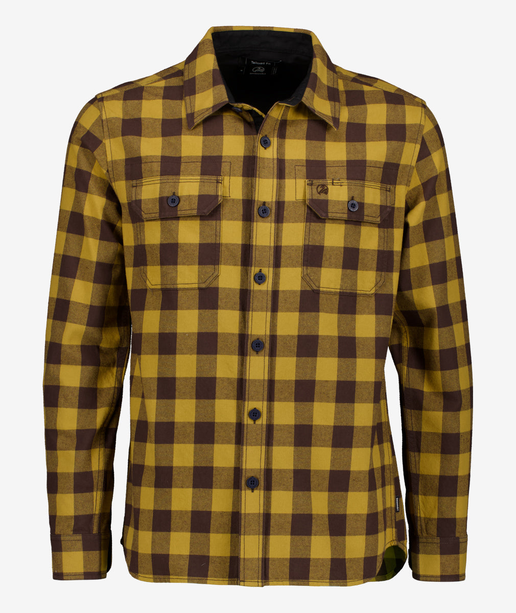 Taranaki Tailor LS Shirt in Espresso/Cashew