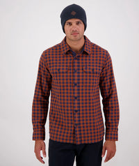 Swanndri Okato V2 Long Sleeve Shirt in Rusty/Navy