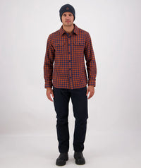 Swanndri Okato V2 Long Sleeve Shirt in Rusty/Navy