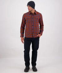 Swanndri Okato V2 Long Sleeve Shirt in Rusty/Navy