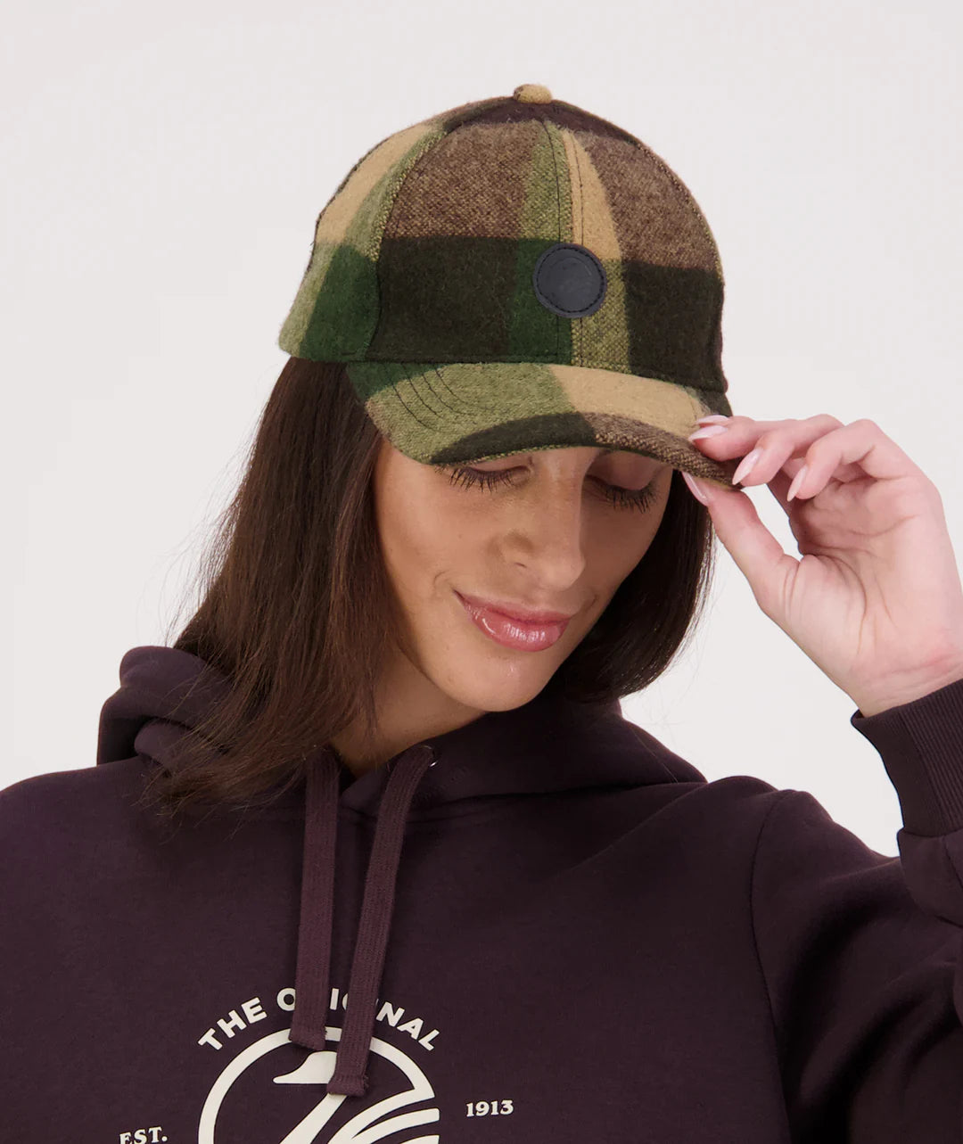 The Swanni Wool Baseball Cap in Checkamo