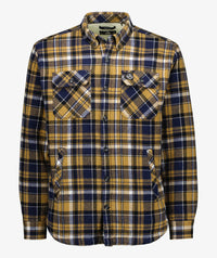 Swanndri Morven Sherpa LS Shirt in Navy/Cashew