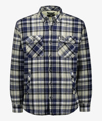 Swanndri Morven Sherpa LS Shirt in Navy/Horizon Grey