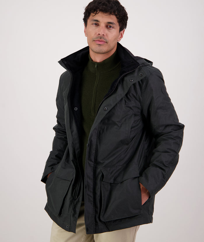 Men's Evans Flat V2 Oilskin Jacket in Forest