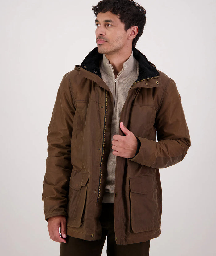 Men's Evans Flat V2 Oilskin Jacket in Tan