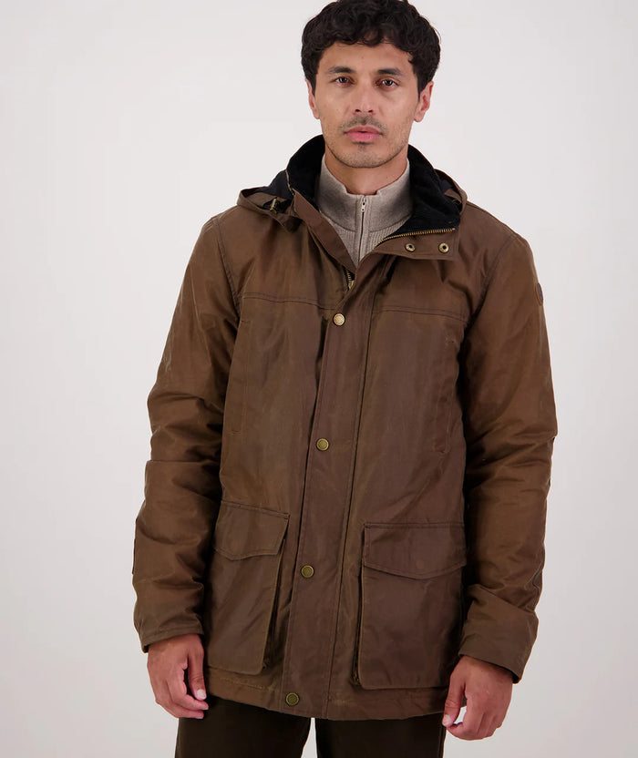 Men's Evans Flat V2 Oilskin Jacket in Tan