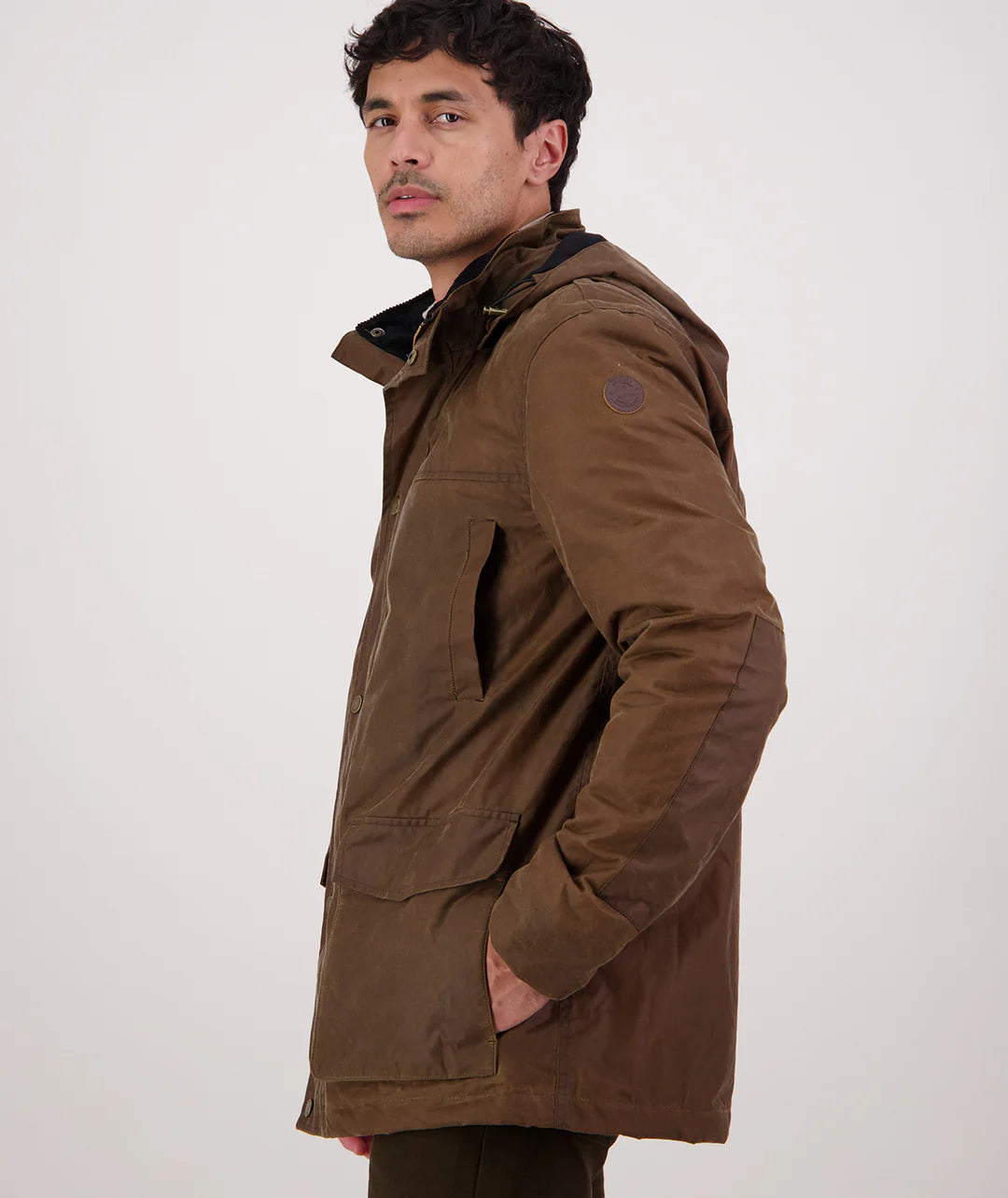Men's Evans Flat V2 Oilskin Jacket in Tan