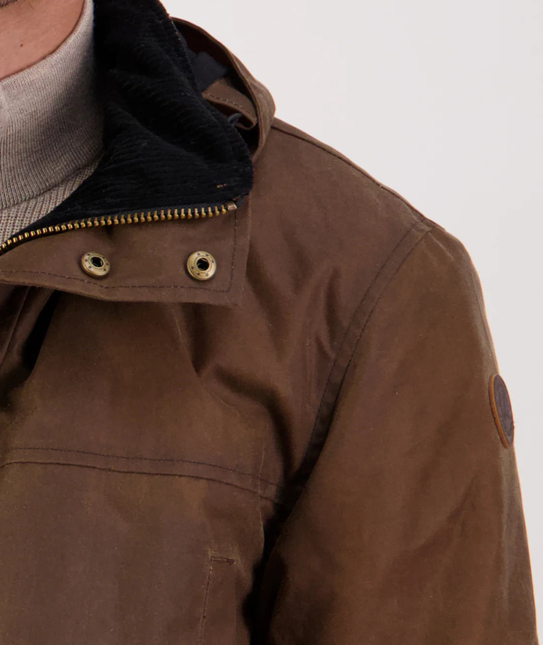 Men's Evans Flat V2 Oilskin Jacket in Tan