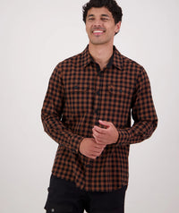 Okato Classic Mns L/S Shirt in Caviar/Tiramasu