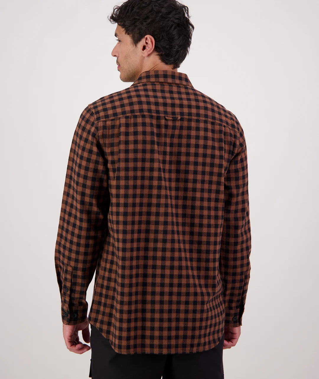 Okato Classic Mns L/S Shirt in Caviar/Tiramasu