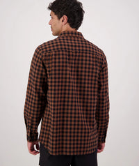 Okato Classic Mns L/S Shirt in Caviar/Tiramasu