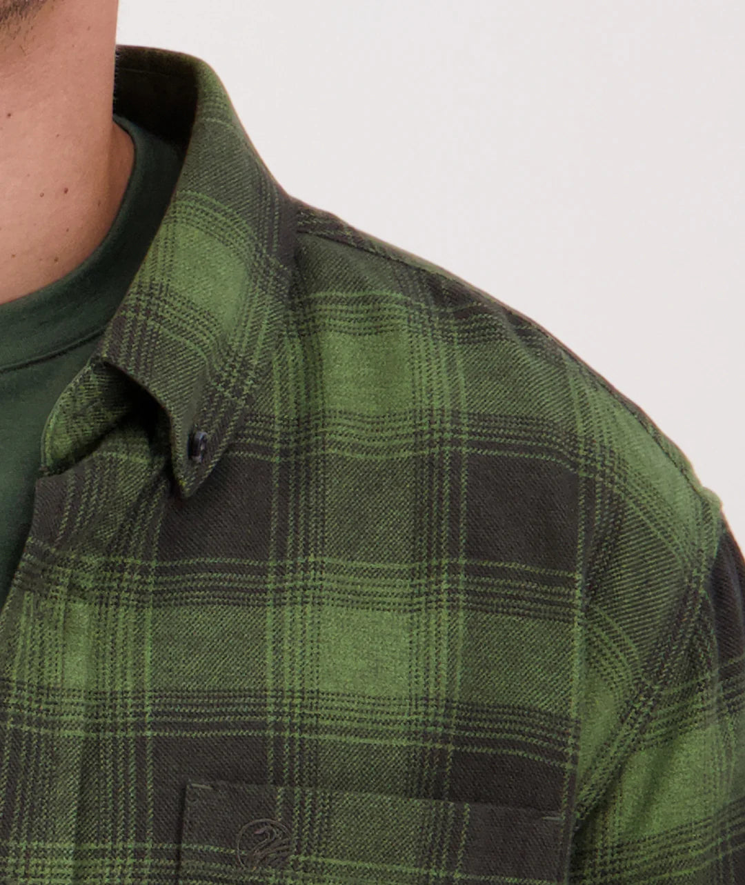 Westerfield Long Sleeve Shirt in Dark Olive/Olive Check