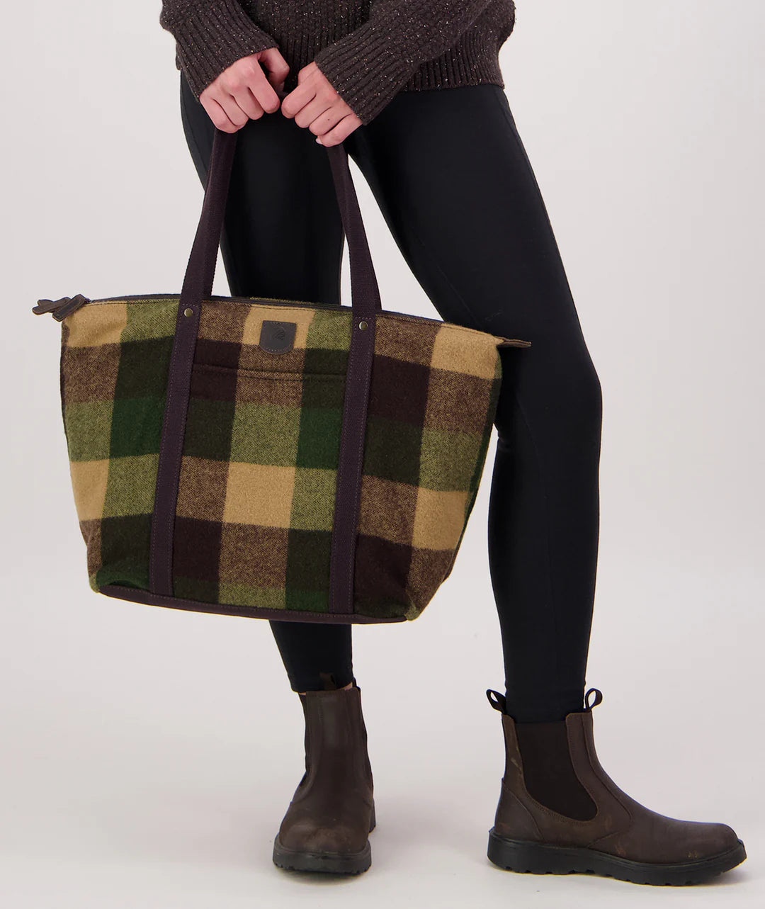 Gibbston Wool Tote Bag in Checkamo