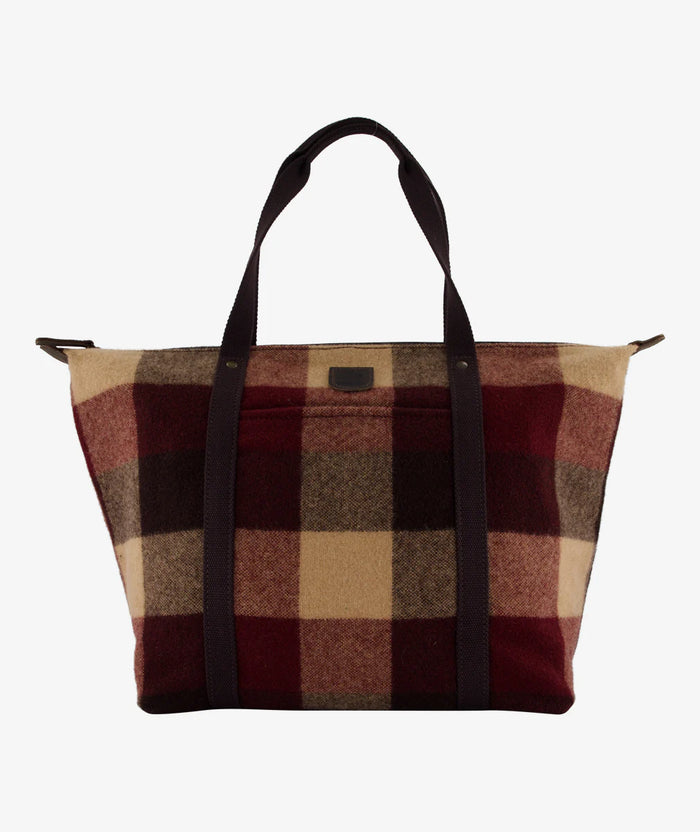 Gibbston Wool Tote Bag in Florence Check