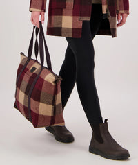 Gibbston Wool Tote Bag in Florence Check
