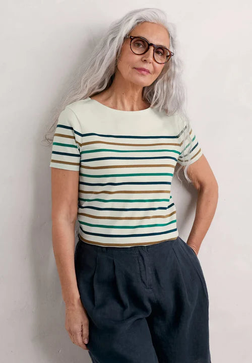 Seasalt Sailor Top  -Tri Breton Chalk Helford