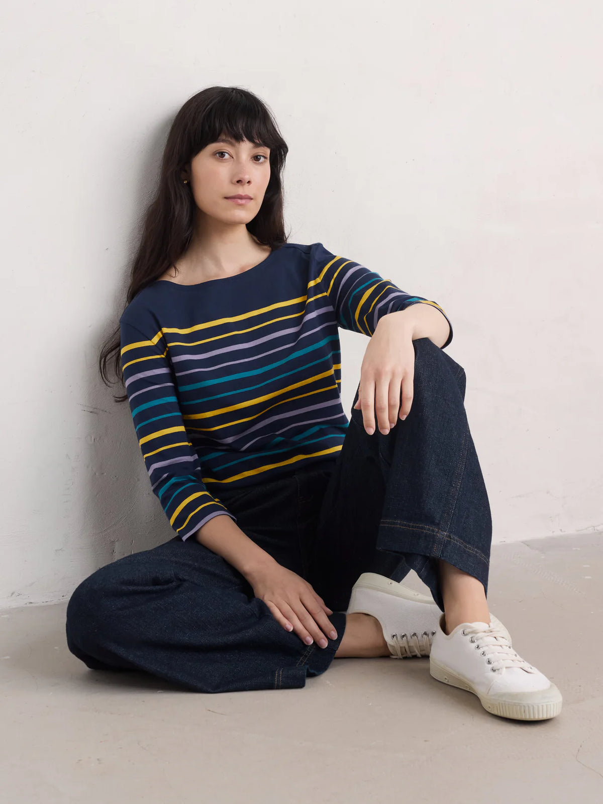 Seasalt Sailor Top in Falmouth Tri Shore Maritime Gorse