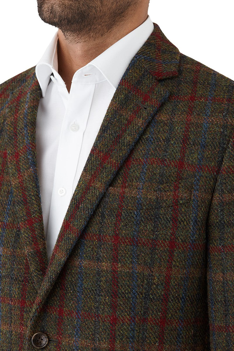 Harris Tweed Jacket - FCR291 Khaki Base Check – Kent + Lane