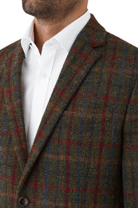 Harris Tweed Jacket - FCR291  Khaki Base Check