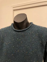 Fisherman out of Ireland Roll Edge Jumper in Scots Pine FI600M