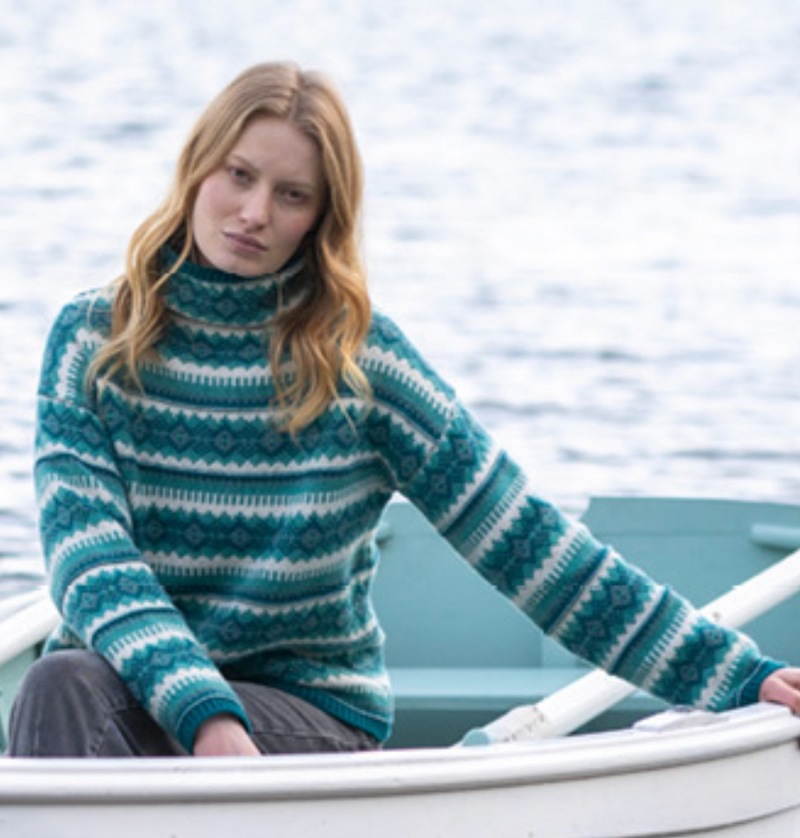 FairIsle Funnel Neck Jumper (into the woods)