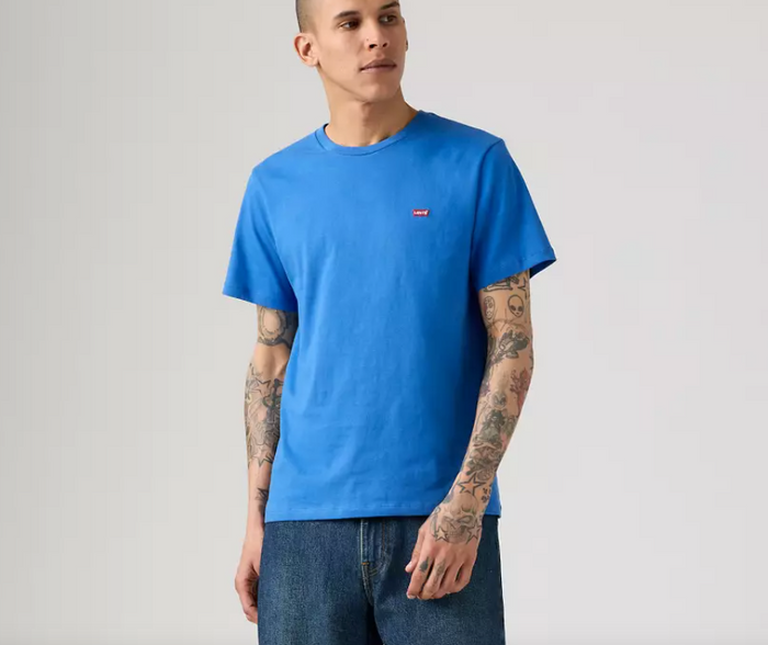 Levi's Original Housemark T-Shirt in Star Sapphire Jersey - Blue 56605-0281