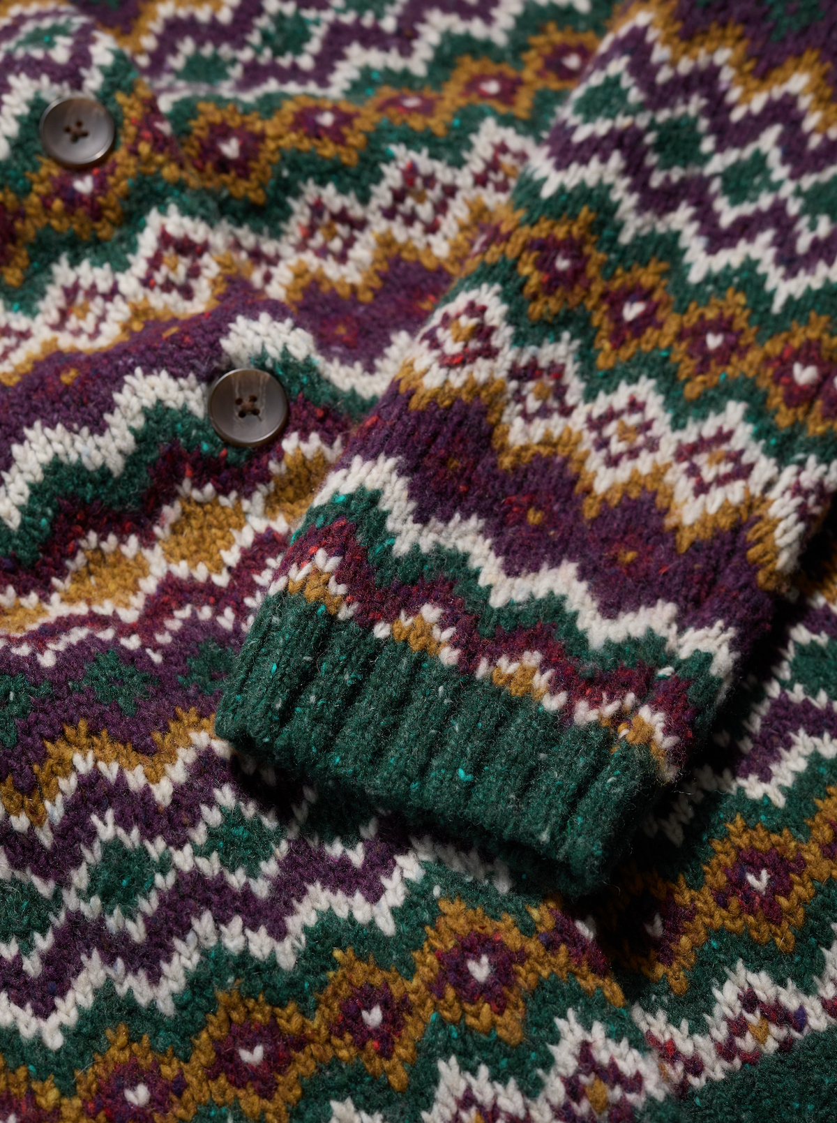 Seasalt Dawson Pick Cardigan in Fairisle-Modernist Dark Wreckage Multi