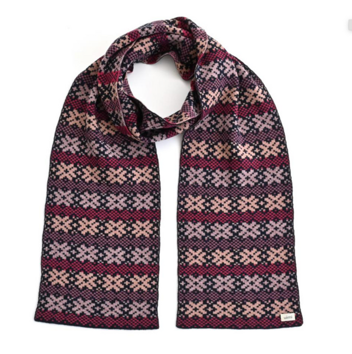 Uimi Heidi Fair Isle Scarf in Midnight