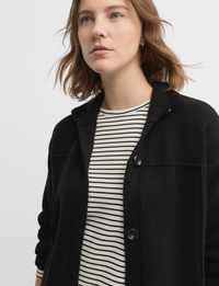 Yarra Trail Force Knit Coat in Black 6306