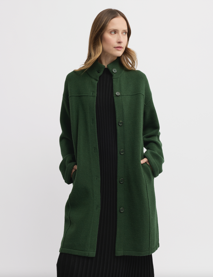 Yarra Trail Force Knit Coat in Juniper 6306