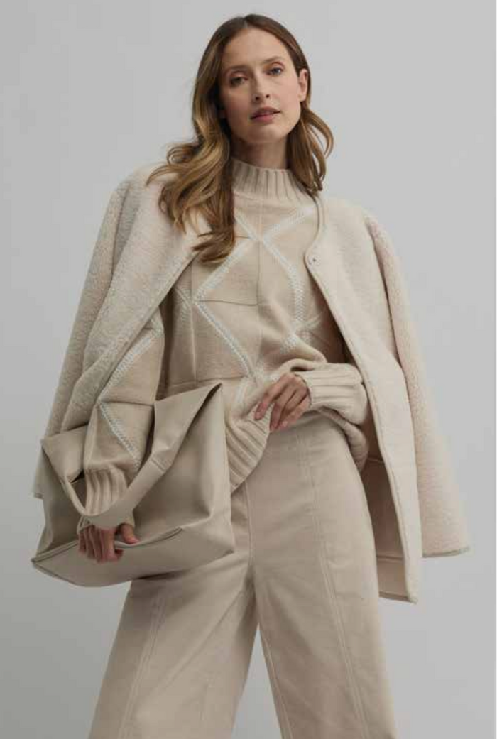 Yarra Trail Woods Wide Leg Pants in Almond 1 8053