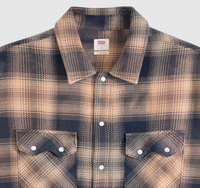 Levi's Boxy Western Pier 89 Plaid in Blue / Cream