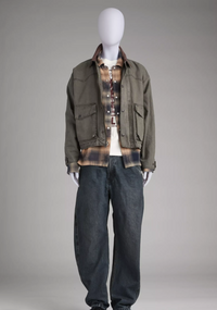 Levi's Boxy Western Pier 89 Plaid in Blue / Cream