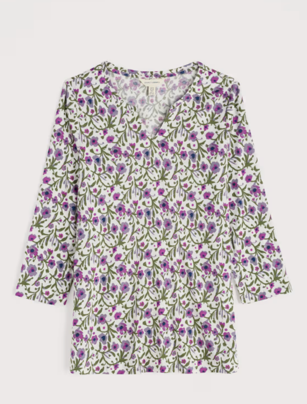 Seasalt 3/4 Kellow Top - Blotted Anemone Chalk