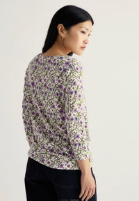 Seasalt 3/4 Kellow Top - Blotted Anemone Chalk