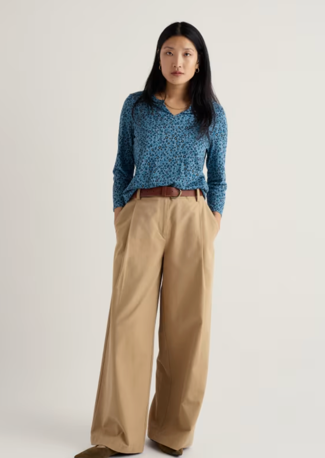 Seasalt 3/4 Kellow Top - Flax Flower Horizon