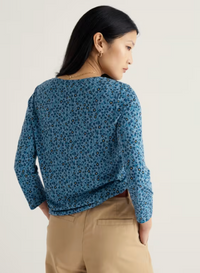 Seasalt 3/4 Kellow Top - Flax Flower Horizon