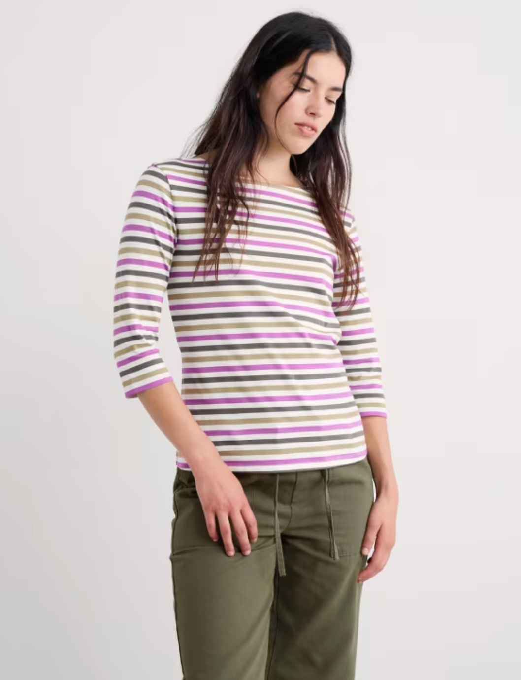 Seasalt Sailor Top in Tri Mini Cornish Fennel