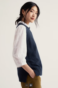 Redstart Knitted Vest in Maritime