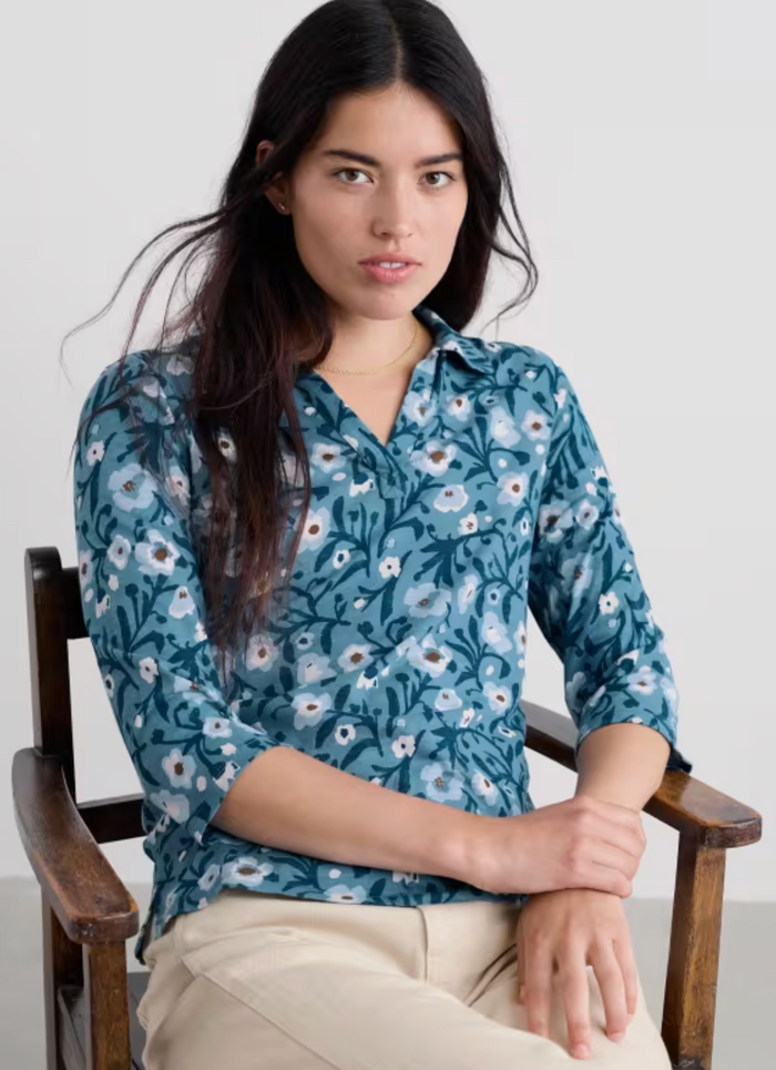 Seasalt Wavecrest Shirt in Blotted Anemone Minnow