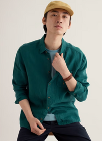 Seasalt Men's Curator shirt in Dark Wreckage