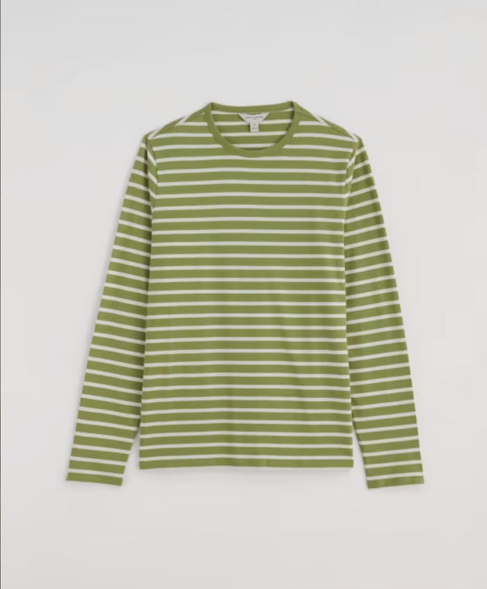 Seasalt Men's Sailor Shirt in Breton Grasshopper