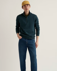 Seasalt Mens Wood Moss Sweatshirt in Sea Storm