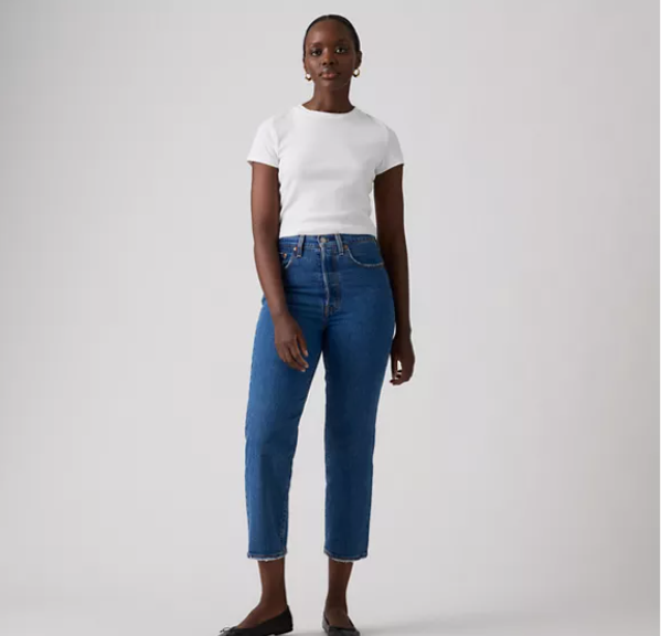 Ribcage Straight  Ankle Jeans in Jazz Pop (0117)