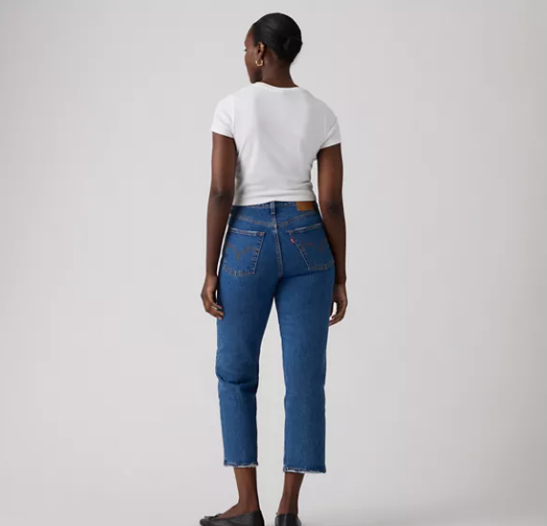 Ribcage Straight  Ankle Jeans in Jazz Pop (0117)