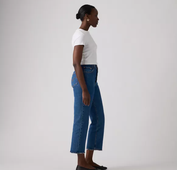 Ribcage Straight  Ankle Jeans in Jazz Pop (0117)