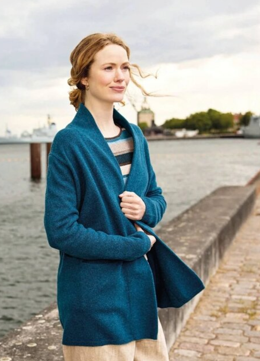 Mansted Mitty Cardigan in Dark Aqua