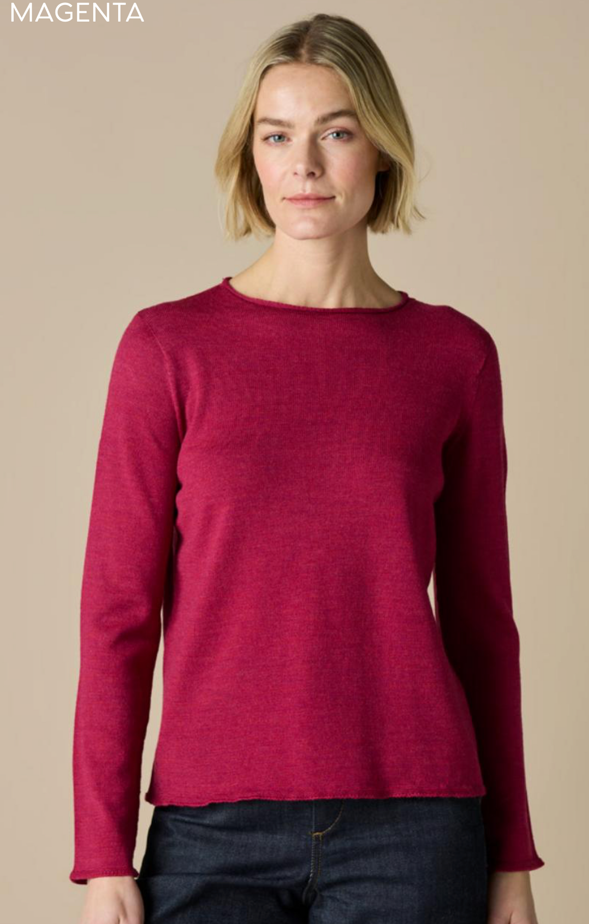 Uimi Phoebe Fine Jersey Top in Merino Wool in Multiple Colours